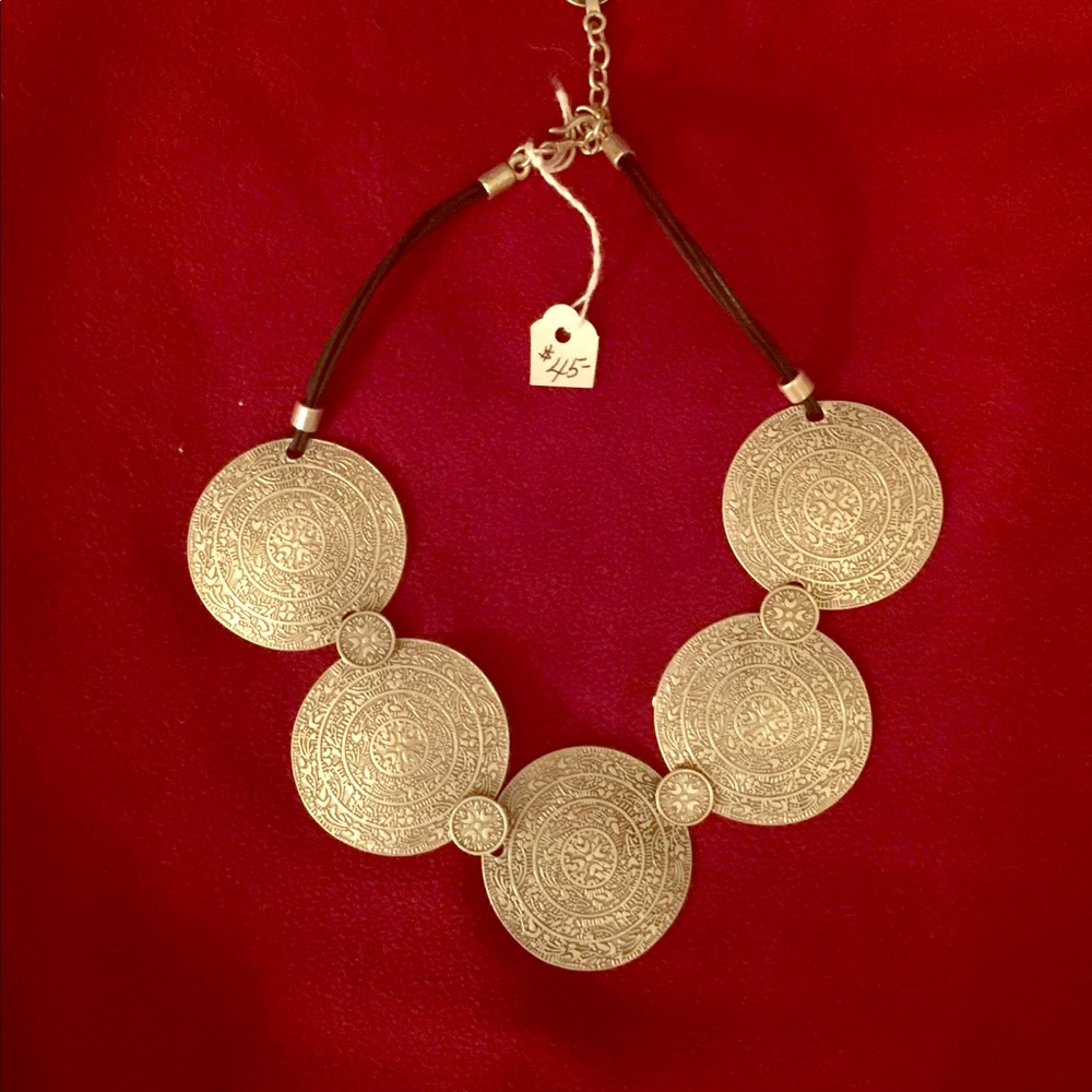 REDUCED!Lg Pewter Coins/smaller coins & black cord